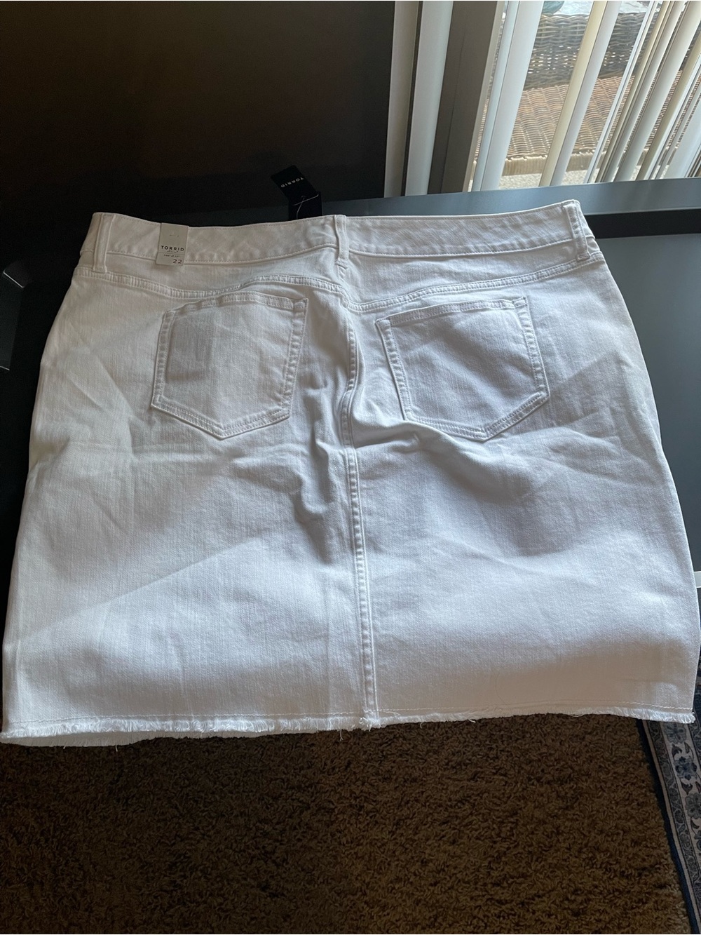 TORRID White Denim Mini Skirt - Classic Clean Look